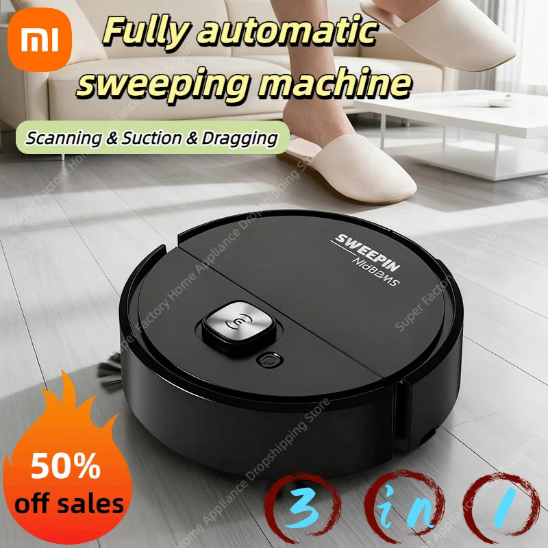 Xiaomi 3-In-1 Low Noise Mini Sweeping Robot Intelligent Sweeping Integrated Fully Automatic Cleaning Sweeping Machine Appliance